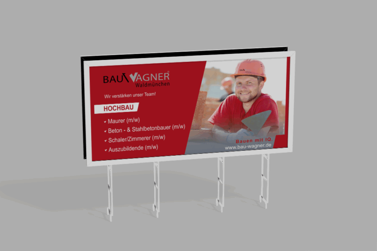 Bau Wagner Bauzaunwerbung Mockup